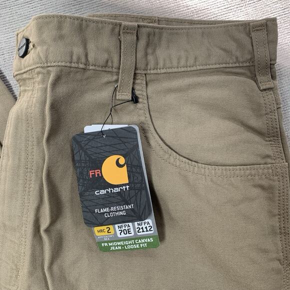 Carhartt Pants Mens Size 40 X 34 Flame Resistant Mid weight Canvas Jean Loose - Picture 4 of 8
